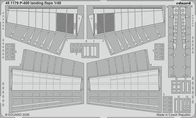 Eduard 481179 1/48 P-400 Landing Flaps Photo Etched Set for ARMA HOBBY