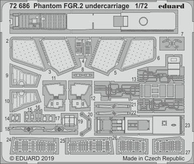 Eduard 72686 1/72 Phantom FGR.2 Undercarriage Photo Etched Set for