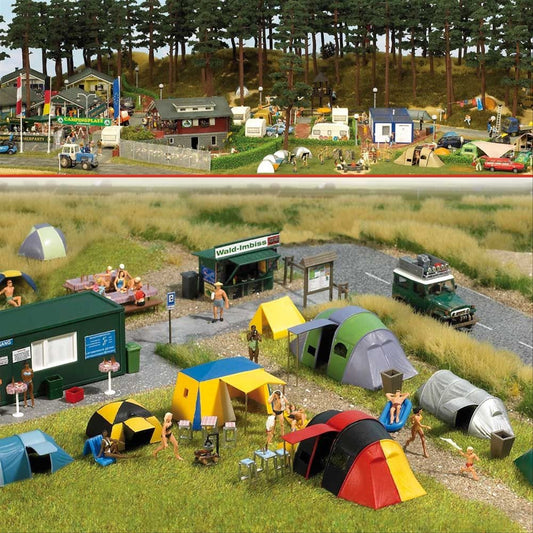 Busch 6044 HO Scale Campground Scene Kit