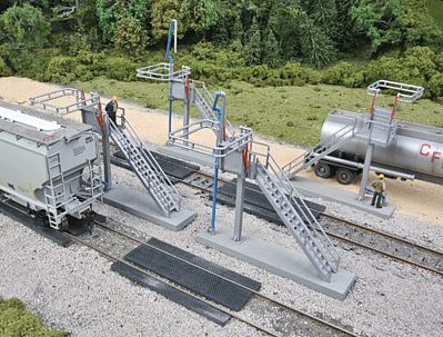 Walthers Cornerstone 4037 HO Modern Loading Racks pkg(4)
