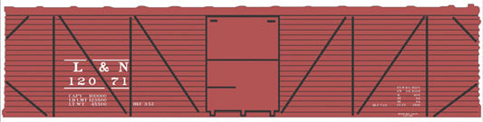 Tichy Trains 10240O O Scale Railroad Decal Set -- Louisville & Nashville 40' Sin