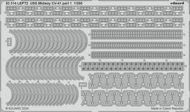 Eduard 53314 1/350 USS Midway CV-41 Part 1 Photo Etched Set for