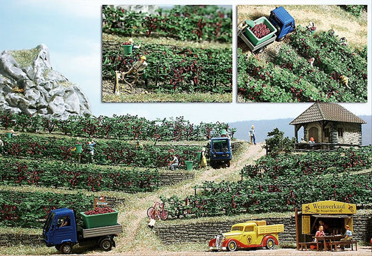 Busch 1200 HO Scale Grape Vines Kit, 20 Vines