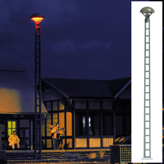 Busch 4114 HO Scale Mushroom Lamp, Lattice Mast, Yellow LED