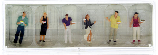 Preiser 10440 HO Scale Wedding Guests at Buffet Figure Set