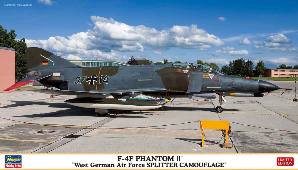 Hasegawa 2443 1/72 F4F Phantom II West German AF Splitter Camouflage Fighter (Lt