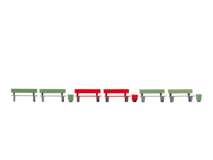 Noch 14848 HO Scale Modern Benches Set