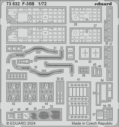 Eduard 73832 1/72 F-35B Photo Etch Set for TAMIYA
