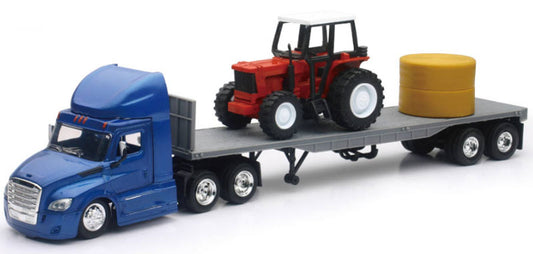 New Ray 16083 1/43 Freightliner Cascadia, Flatbed & Tractor