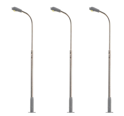 Faller 272120 N Scale LED Lamppost Street Lights, 3 pcs