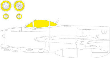 Eduard EX958 1/48 Mask MiG-17F TFace Canopy Mask Set for AMMO