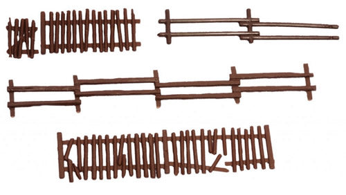 Noch 33095 N Scale Rural Fences -- 53 Sections, Length: Approx. 66-15/16" 170cm