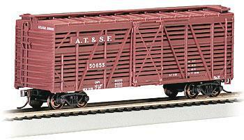 Bachmann 18502 HO Scale Bachmann 18502 HO 40' Stock Car ATSF