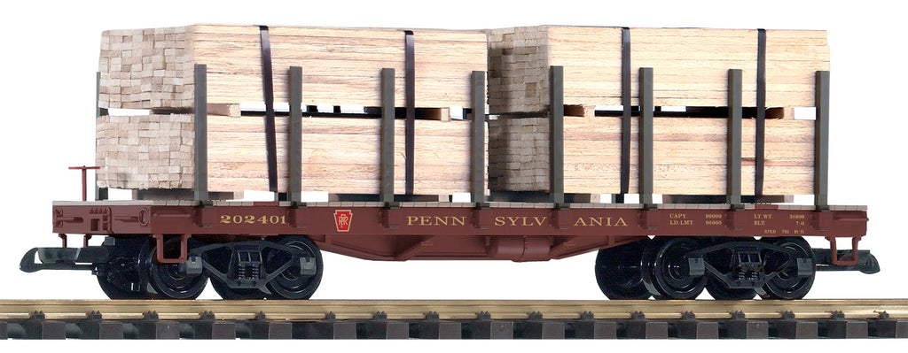 Piko 38799 G Scale PRR Flatcar with Lumber Load
