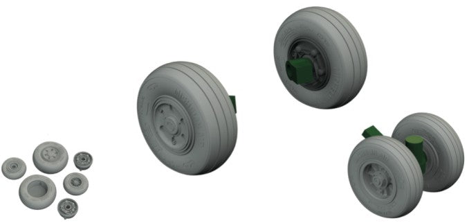 Eduard 648776 1/48 Aircraft- F/A18F Wheels for MGK (Mask & Resin)
