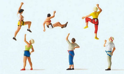 Preiser 10606 HO Scale Recreation & Sports Freeclimbers pkg(6)