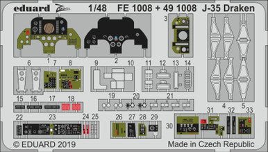 Eduard 491008 1/48 Draken Interior for HSG (Pre-Painted)