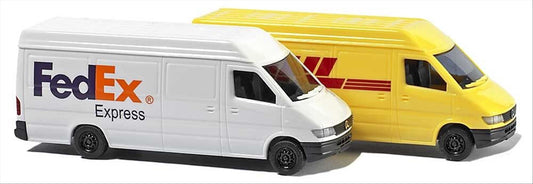 Busch 8304 N Scale Mercedes Sprinter Van 2-Pack, FedEx & DHL