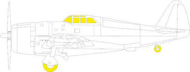 Eduard EX881 1/48 Mask P-47D Razorback TFace Canopy Mask Set for
