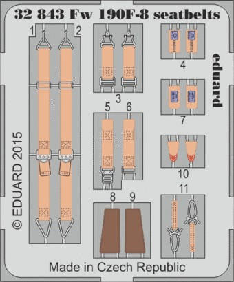Eduard 32843 1/32 Seatbelts Fw190F8 for RMG (Pre-Painted)