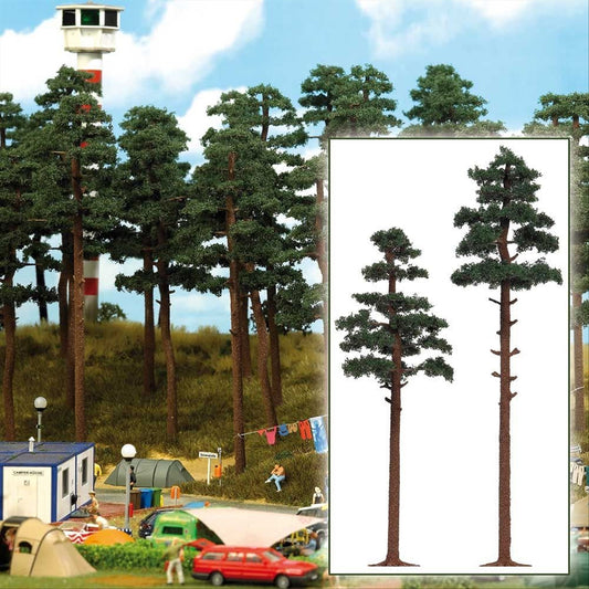 Busch 6144 HO/O Scale Pine Trees pkg(2), 17.5 & 21cm