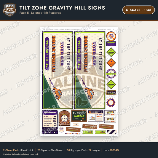 Alpine Railworks 30784O O Scale Roadside Signs - Mystery Spot