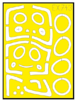 Eduard EX743 1/48 Mask Aircraft- Su30SM for KTY