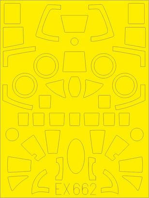 Eduard EX662 1/48 Mask Il-28T for BOBCAT Canopy Mask Set