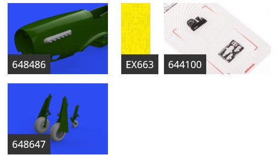 Eduard 644111 1/48 Aircraft- Mustang Mk IV LooKplus for EDU (Mask, Photo-Etch &