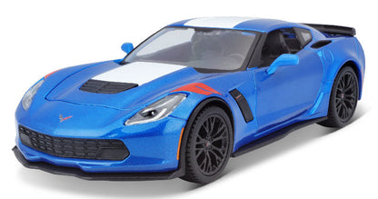 Maisto 31516BL 1/24 2017 Chevrolet Corvette Grand Sport, Blue