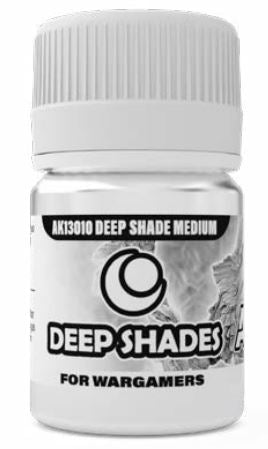 AK Interactive 13010 Deep Shades for Wargamers: Acrylic Thinner Medium 30ml Bott