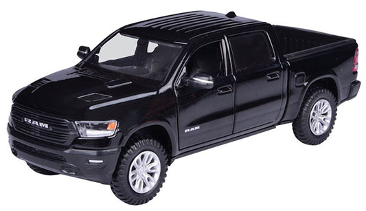 Motormax 79357BK 1/27 2019 Ram 1500 Laramie Crew Cab, Black