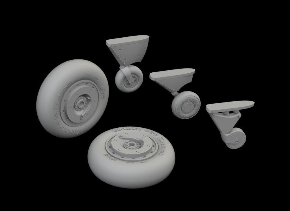 Eduard 648815 1/48 Aircraft- F4F4 Early Wheels for EDU (Mask & Resin)