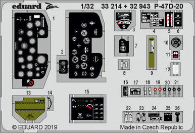 Eduard 32943 1/32 P-47D20 Interior for Trumpeter (Pre-Painted)