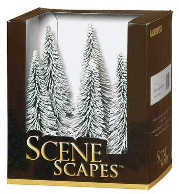 Bachmann 32002 HO Scale Snow-Covered Winter Pine Trees 5 to 6" 12.7 to 15.(6)