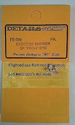 Details West FE-380 HO Scale SP Frog-Eye Caboose Marker Lights -- 1