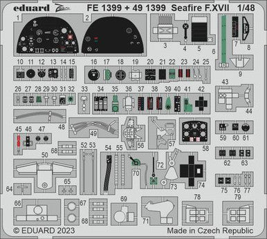 Eduard FE1399 1/48 Seafire F.XVII Zoom Set Zoom Photo Etch Set