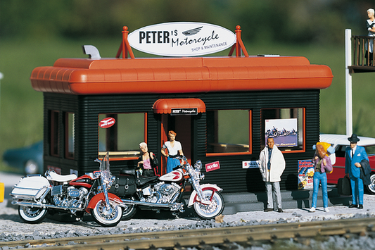 Piko 62259 G Scale Peters Motorcycle Shop Kit