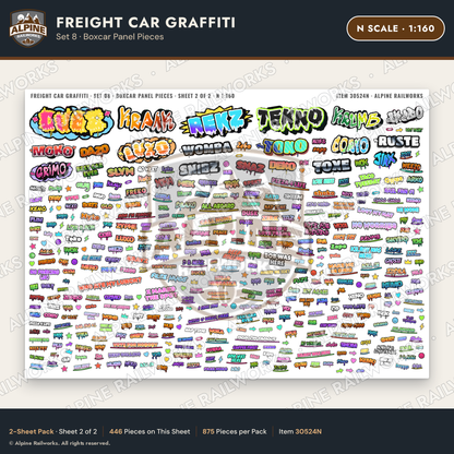 Alpine Railworks 30524N N Scale Freight Car Graffiti Cut-Outs