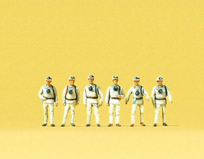 Preiser 79215 N Scale Workers Miners pkg(6)