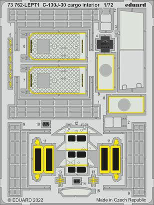 Eduard 73762 1/72 C-130J-30 Cargo Interior for Zvezda