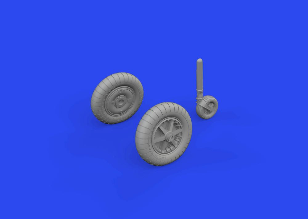Eduard 672316 1/72 Aircraft- Bf109F Wheels for EDU (Mask & Resin)