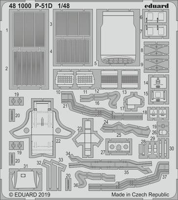 Eduard 481000 1/48 P-51D for EDU Photo Etch Detail Set