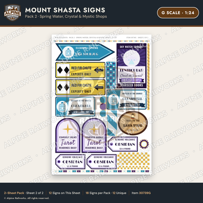 Alpine Railworks 30739G G Scale Tourist Signs - Mount Shasta
