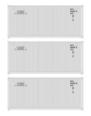 Walthers Scenemaster 18051 HO Scale 20' Fully Corrugated Container - 3-Pack