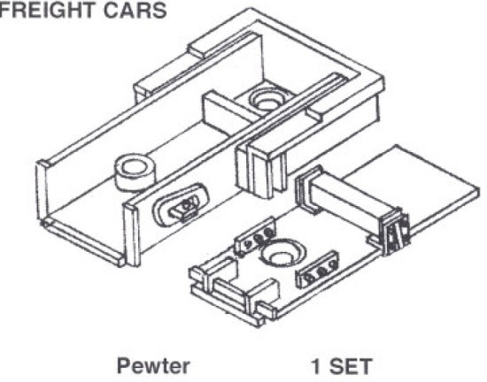 Details West 1023 HO Freight Car 50'/60' Coupler Pocket 20" Cushion Type