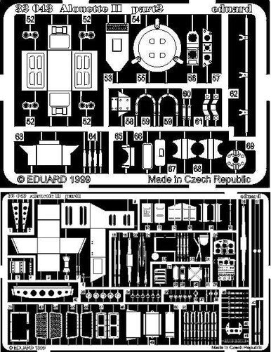 Eduard 32043 1/32 Alouette II for RMG Photo Etch Detail Set