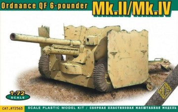 Ace Models 72563 1/72 British Ordnance QF 6-Pounder Mk II/IV Gun