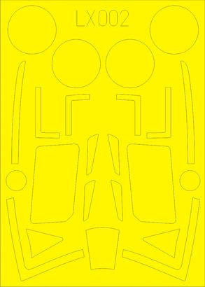 Eduard LX002 1/24 Mask Typhoon Mk.Ib Car Door for Airfix Canopy Mask