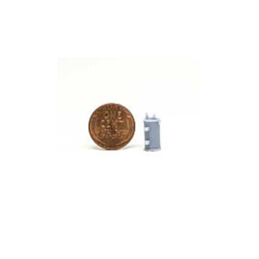 All Scale Miniatures 870926 HO Round Pole Top Transformer 5-Pack